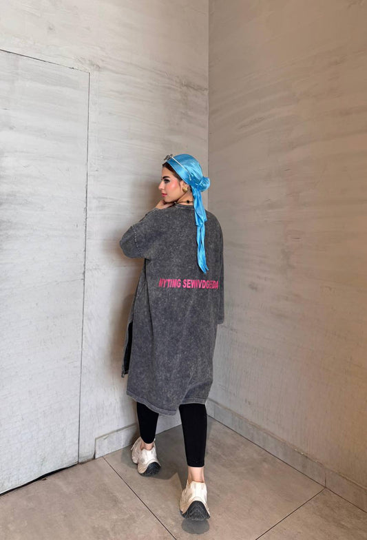 lady vibe long rock t-shirt