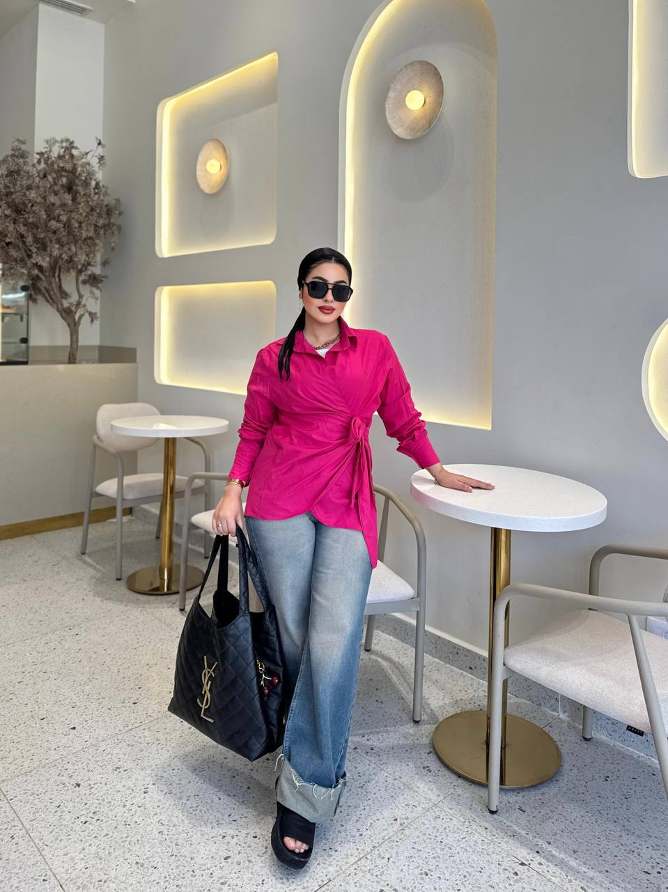 lady vibe linen blouse