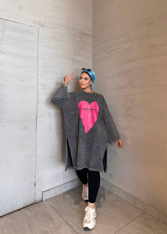 lady vibe long rock t-shirt