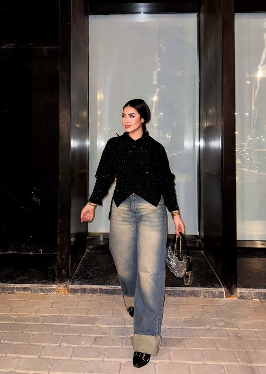 lady vibe strass blouse