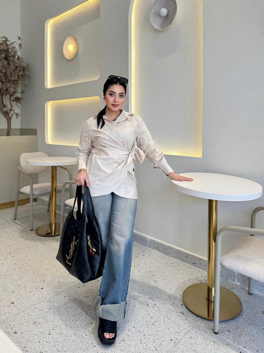 lady vibe linen blouse