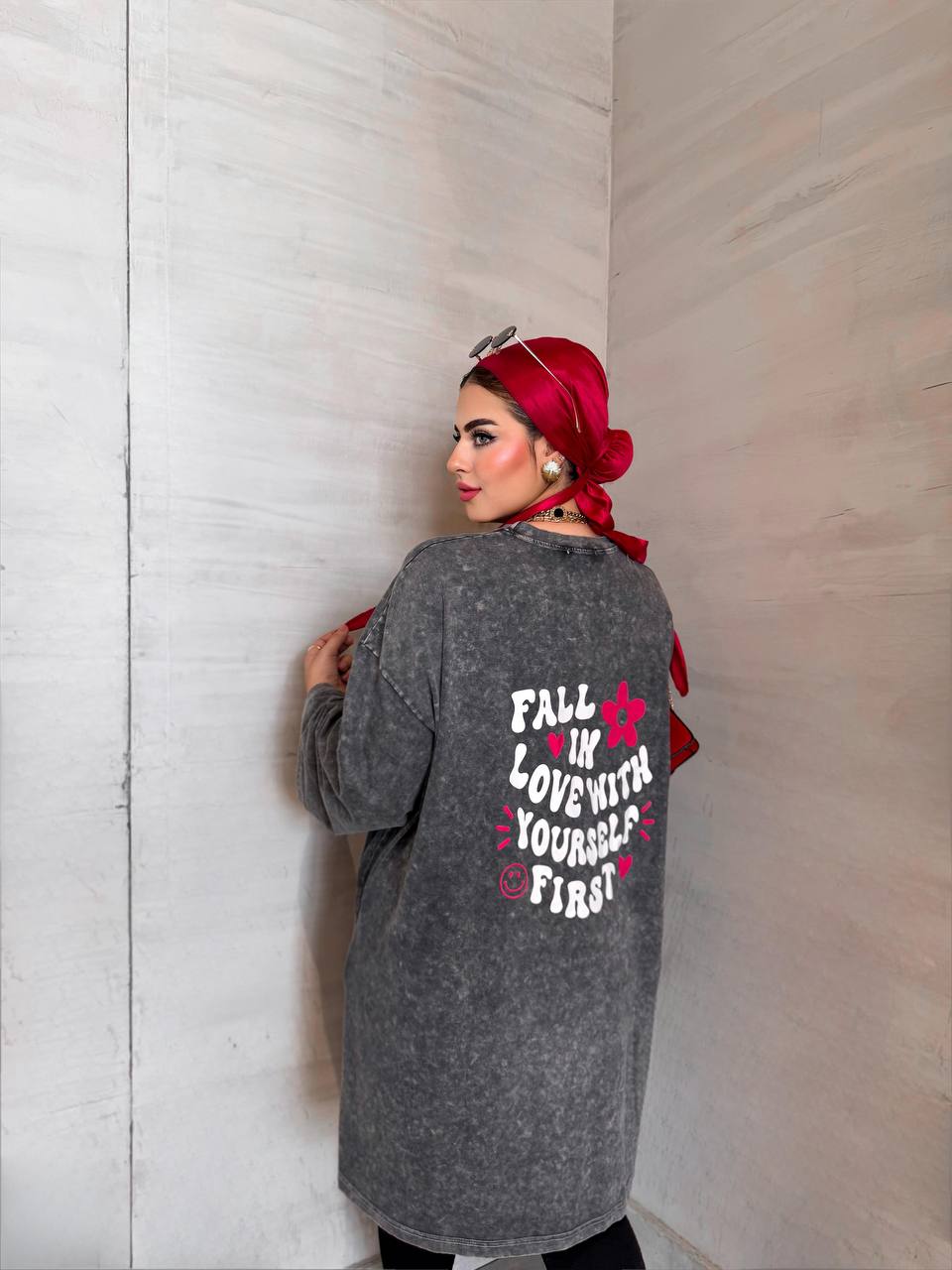 lady vibe long rock t-shirt