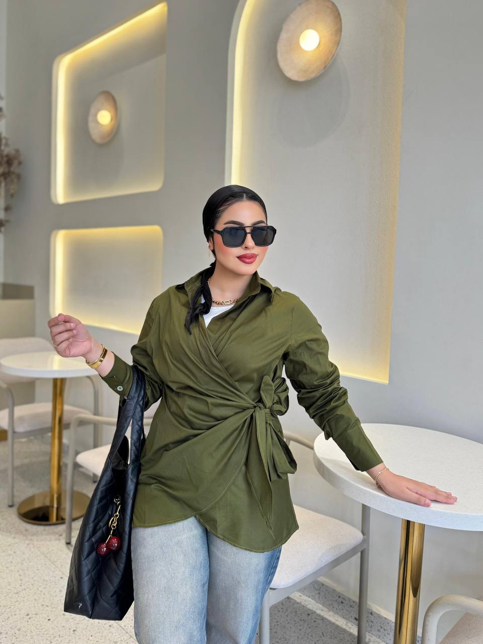 lady vibe linen blouse