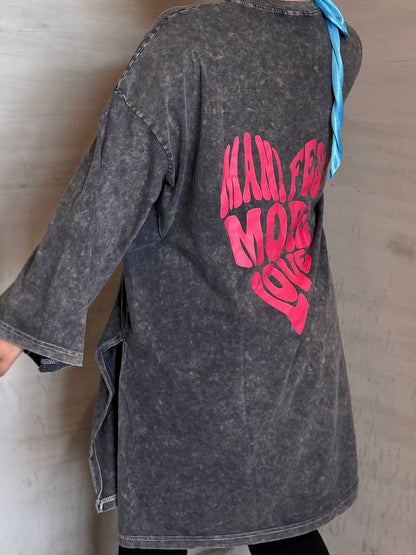 lady vibe long rock t-shirt